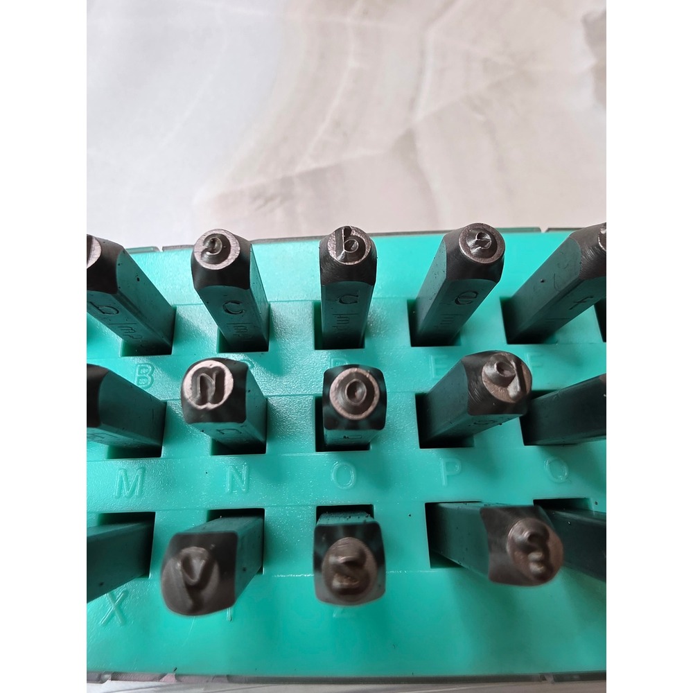 ImpressArt Juniper 3mm Lowercase Metal Stamp Set 33pc Jewelry SC1320AM-3mm-M K2 - Picture 4 of 16
